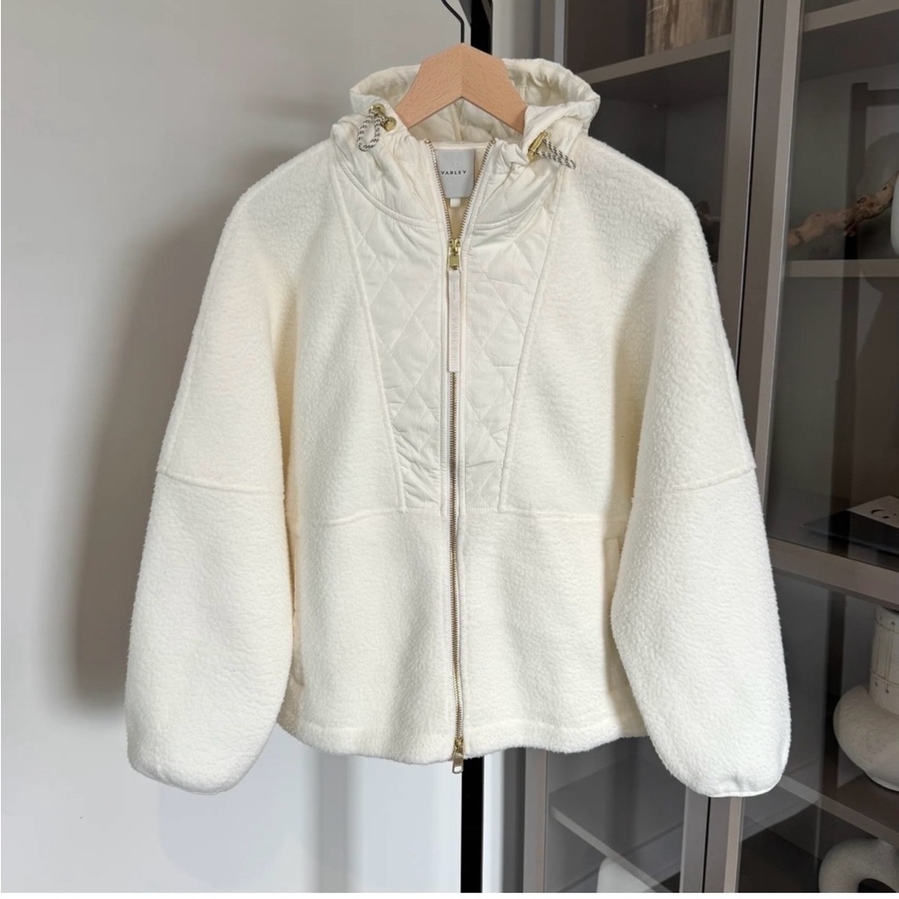 Varley Cream Hooded Jacket